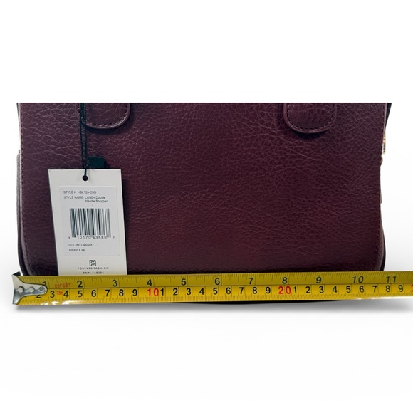 NWT London Fog/ Forever Fashion Laney Double Handle Shopper Oxblood - Picture 11 of 12